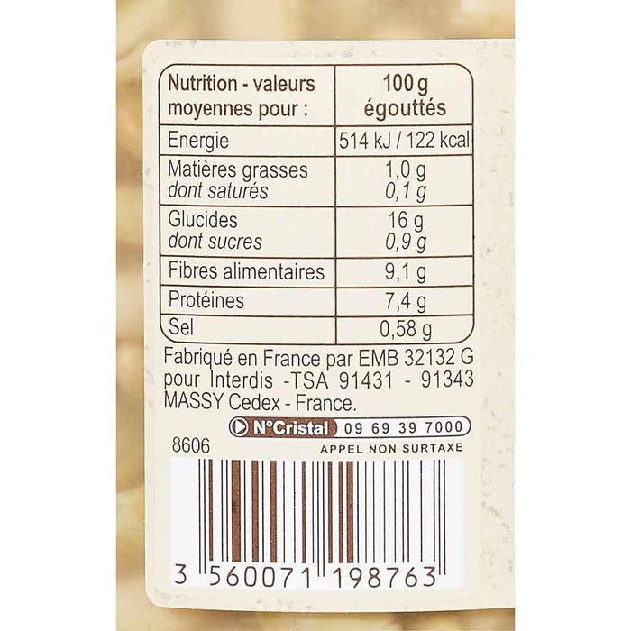 Carrefour - Organic Green Flageolet Beans, 660g (23.3oz) Glass Jar