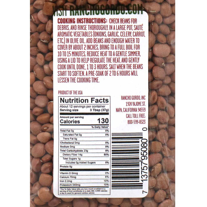 Rancho Gordo - Santa Maria Pinquito Bean, 1lb - myPanier